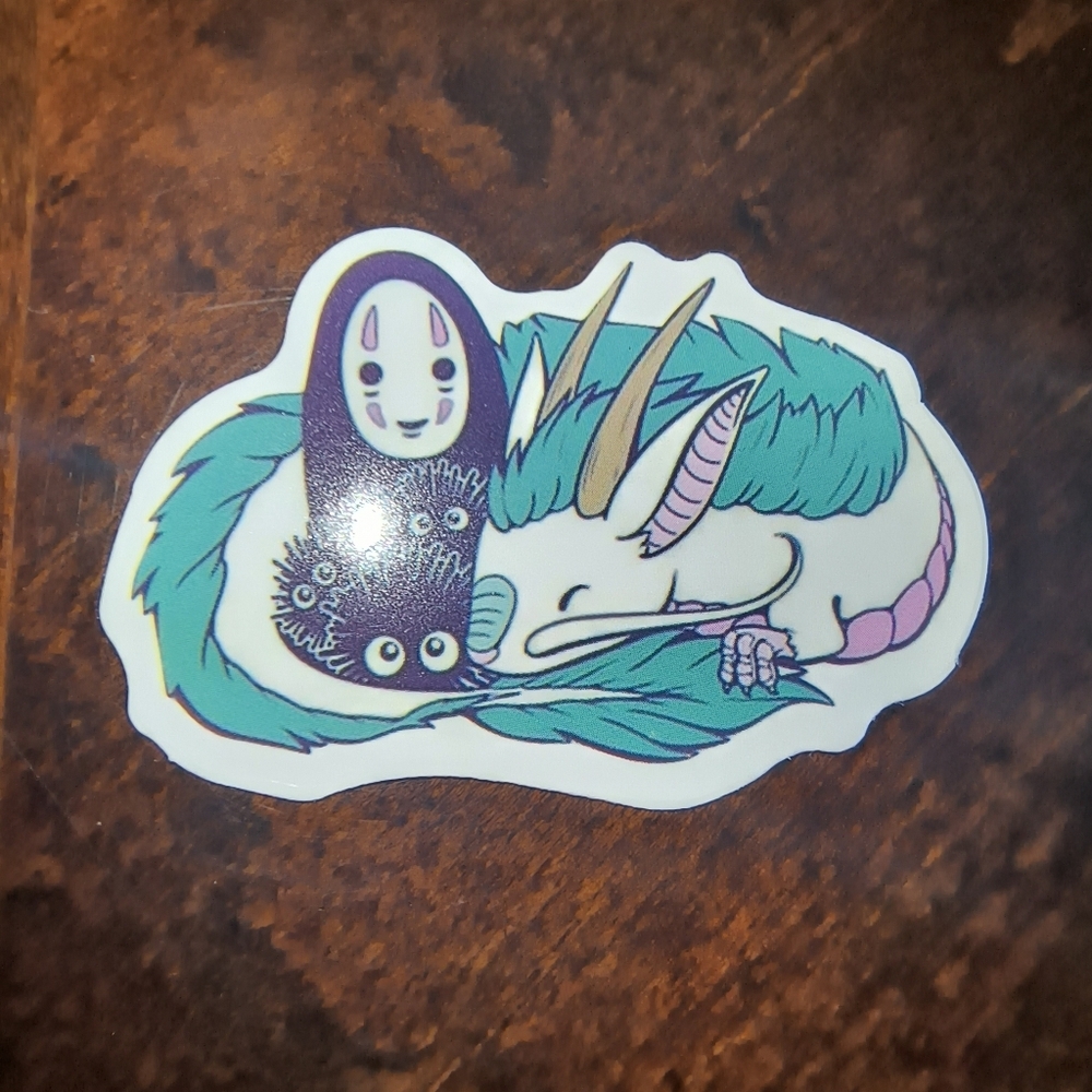 Teal & Fantasy Creature Design Studio Ghibli Spirited Away Sticker